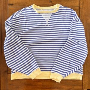 We The Free Classic Striped Oversized Crewneck